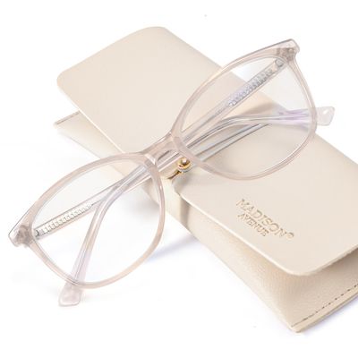 Madison Avenue TR90 Blue Light Blocking Computer Glasses Women Nude Pink