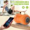 GQLHYD Electric Vibrating Foam Roller for Muscle Recovery, 6-Speed Deep Tissue Massage Roller with Bluetooth Speaker for Plantar Fasciitis, Back, Legs, Physical Therapy (Orange) view 3