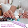 Small Pill Organizer - 7 Day Pill Container | Clear Travel Pill Organizer | Portable Daily Pill Box Organizer | Weekly Pill Box Case Medication Organizer Storage for Medication, Purse view 2