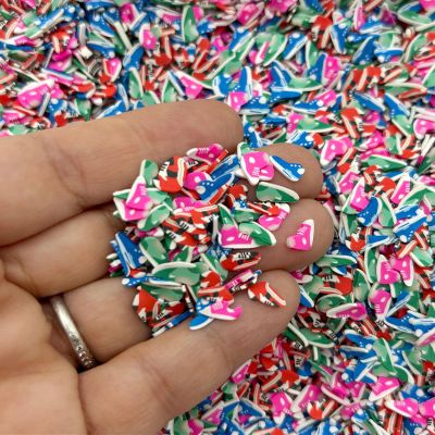 Hightop Sneaker Polymer Clay, Hightop Clay Sprinkles for Nail Art Slime Decoden Funfetti Jimmies (Container)