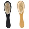 COOLHIYA 2pcs Hair Brush for Boy Girl Newborn Boy Girl Cradle Cap Brush Soft Bristle Wood Material Grooming view 1