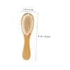 COOLHIYA 2pcs Hair Brush for Boy Girl Newborn Boy Girl Cradle Cap Brush Soft Bristle Wood Material Grooming view 2
