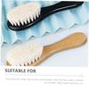 COOLHIYA 2pcs Hair Brush for Boy Girl Newborn Boy Girl Cradle Cap Brush Soft Bristle Wood Material Grooming view 4