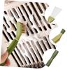 MOBUTOFU Multifunctional Shovel Brush Double-Ended Kitchen Brush Pan Cleaner Shower Scrubber Non-Slip Grip Stove Removal Tool Cleaning view 2