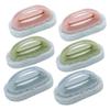 KOMBIUDA 6pcs Ergonomic Sponge Brush Set for Kitchen and Bathroom Cleaning Gentle Design Use Handle Multi-Purpose Scrubber for Home Essentials view 1