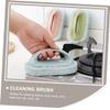 KOMBIUDA 6pcs Ergonomic Sponge Brush Set for Kitchen and Bathroom Cleaning Gentle Design Use Handle Multi-Purpose Scrubber for Home Essentials view 2
