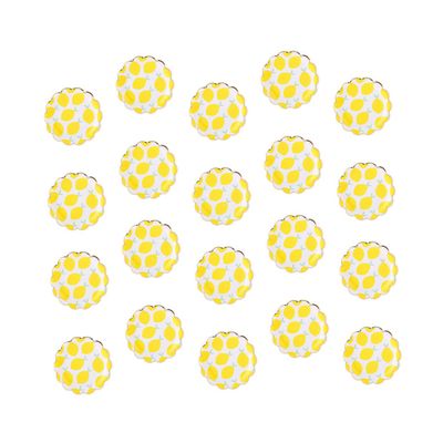 FOMIYES 20pcs Lemon Pattern Paper Plates for Fruit Tray Platter Paper Tableware Set