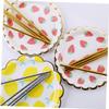 FOMIYES 20pcs Lemon Pattern Paper Plates for Fruit Tray Platter Paper Tableware Set view 2