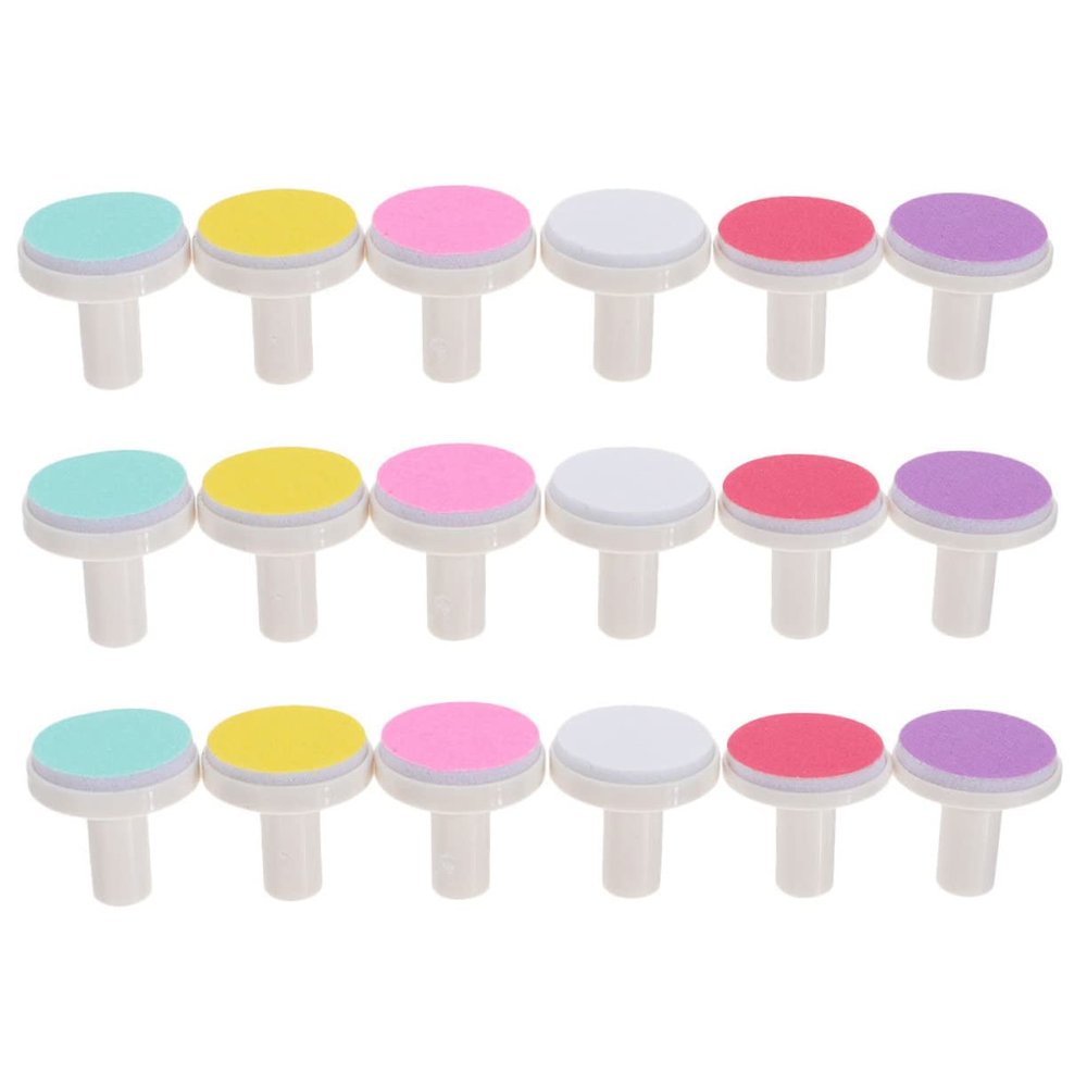 COOLHIYA 18pcs Nail Care Grinding Heads Set Nail Trimmer Pads for Safe and Lightweight Portable Design for Newborns