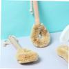 KOMBIUDA 2pcs Kitchen Cleaning Brush Handle Scrub Brush and Dish Scraper for Pots Pans Bowls and Water Bottles Natural Bristle Design for Efficient Grease and Grime Removal view 3