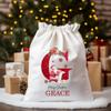 Noni Custom Santa Sacks Glitter, Name Christmas Santa Bags for daughter, Personalized Christmas Sacks For Son, Christmas Bag Gifts Initials From Santa To Son and Daughter Cute, Burlap Santa Sack 1 view 3