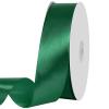 1 1/2 inch Christmas Green Ribbon,100 Yards 1-1/2 inch Christmas Green Satin Ribbon Solid Fabric Ribbon for Gift Wrapping Floral Bouquets Wedding Home Party Decoration view 1