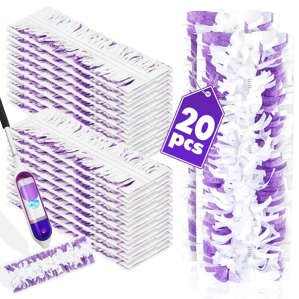 20 Count Disposable Pads Replacement for Swiffer Power Mop Pads, Fit for Swiffer Power Mop, Compatible with Swiffer Power Mop Refills, Multi-Surface Mop and PowerMop Wood Mop Floor