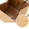Heavyoff 20 Pcs Kraft Flower Gift Bags Bouquet Paper Bags with Handle Waterproof Bouquet Gift Box Empty Bouquet Bags for For Valentine's Day Mother's Day Wedding, Yellow view 2