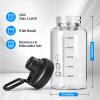 BNCWCQZ Glass Shaker Bottle,22oz BPA-Free Odorless Shaker Bottle with 304 Stainless Steel Ball and Removable Cleaning Brush for Fitness Protein Mixes(1Pack) view 3