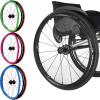 24in Non-Slip Wheelchair Push Rim Covers - Wear-Resistant Hand Push Covers for Rear Wheel - 1 Pair of Protective Accessory by Wheelchair Cover view 1
