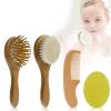 Newborn Brush Silicone Hair Brush Comb Set Hair Comb For Baby Scalp Massage Bath Brushes Travel Gear view 2