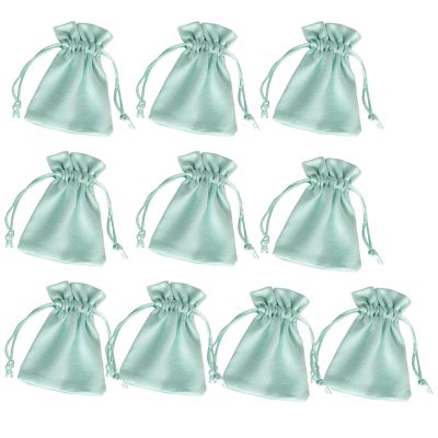 BFLCTTBD 10 Pcs Green Velvet Jewelry Pouches Velvet Gift Bags with Drawstrings Wedding Favor Bags Gift Bags for Earrings Candy