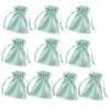 BFLCTTBD 10 Pcs Green Velvet Jewelry Pouches Velvet Gift Bags with Drawstrings Wedding Favor Bags Gift Bags for Earrings Candy view 1
