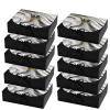 10pcs/1SET 31.5x25x8cm Creative Marble Gift Bag Box for Party Baby Shower Paper Chocolate Boxes Wedding Favours Candy Boxes (Ink black)
