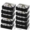 10pcs/1SET 31.5x25x8cm Creative Marble Gift Bag Box for Party Baby Shower Paper Chocolate Boxes Wedding Favours Candy Boxes (Ink black) view 2