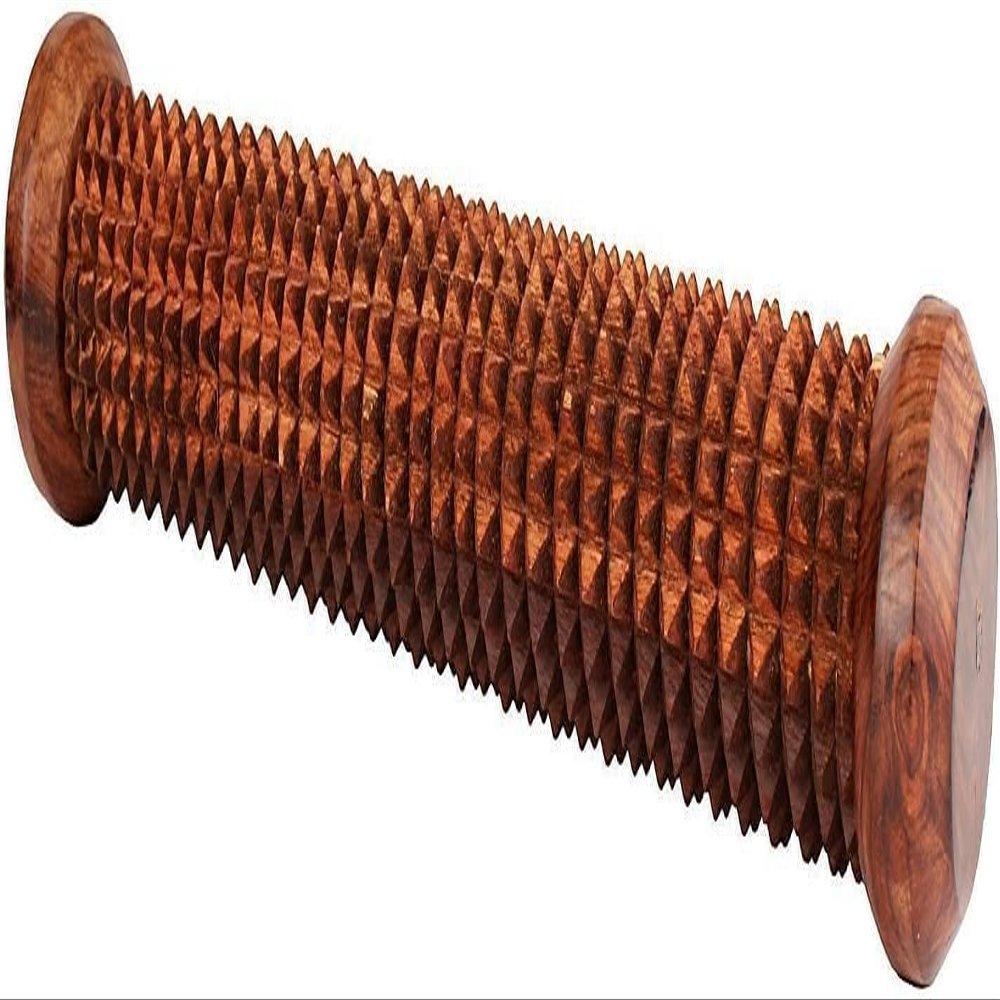 Wooden Acupressure Massager Roller for Hand and Body Pain Relief, with Pointed Tips