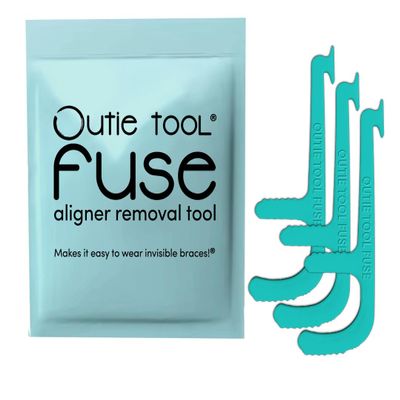 2 in 1 Outie Tool FUSE Aligner Remover for Invisible Braces | 3 Pk | Teal