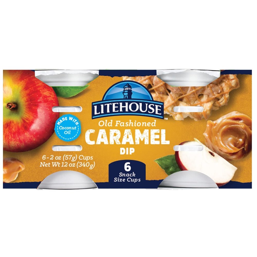 Old-Fashioned Caramel Dip - Caramel Dipping Cups, Caramel Snack Dip, Caramel Apple Dip, Gluten-Free, Vegetarian, Made with Real Butter & Coconut Oil - 6 Pack of 2 Oz Single Cups