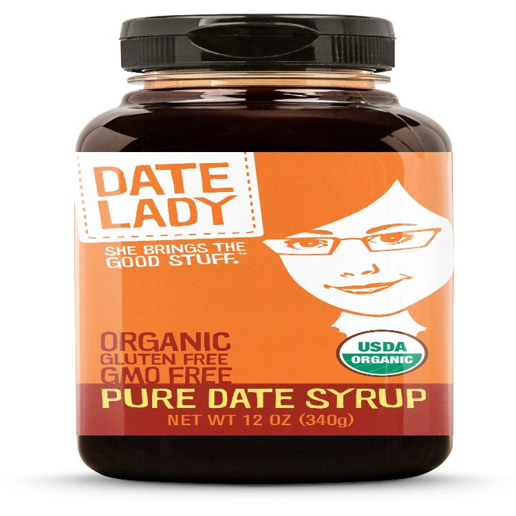Date Lady Organic Date Syrup, 12 Bottles of 12 oz Each, Rich Vegan Sweetener, Made from Organic Dates, Non-GMO, Gluten-Free, Perfect for Baking, Drizzling, Smoothies, and Healthy Recipes