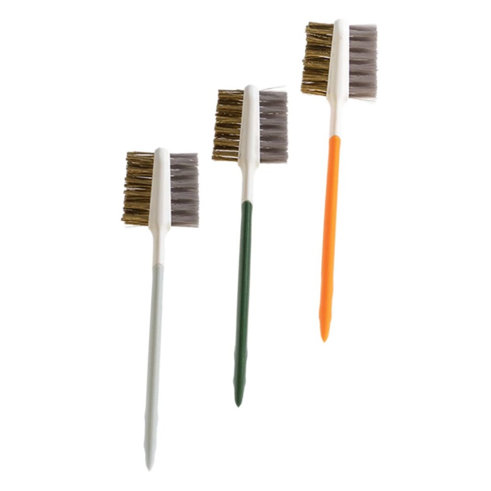 JEWEDECO 3pcs Kitchen Cleaning Brush Double-Ended Gas Stove Cleaner Stovetop Brush for Induction Cooktops
