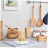 ABOOFAN Bamboo Pot Brush with Ceramic Base for Kitchen Cleaning Eco-Friendly Scrubber for Dishes Pots and Utensils Lightweight and Comfortable Grip for Scrubbing view 4