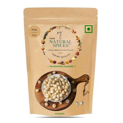 Mj's Makhana Fox Nuts, Gorgon Nut, Popped Lotus Seeds Butter Roasted Fresh From The Farm (17oz)