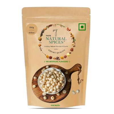 Mj's Makhana Fox Nuts, Gorgon Nut, Popped Lotus Seeds Butter Roasted Fresh From The Farm (8.81oz)