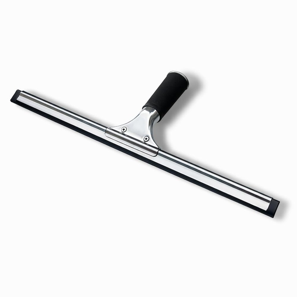 18-Inch Heavy-Duty Window Squeegee with Rubber Blade, Ideal 15 Degree Angle
