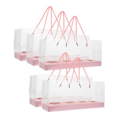 ULTECHNOVO 5pcs Pet Storage Boxes String for Weddings Birthdays Party Favors Versatile Packaging for Treats Cookies and Decorations