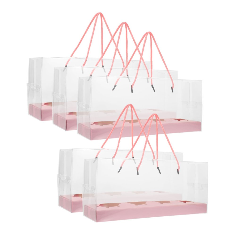 ULTECHNOVO 5pcs Pet Storage Boxes String for Weddings Birthdays Party Favors Versatile Packaging for Treats Cookies and Decorations