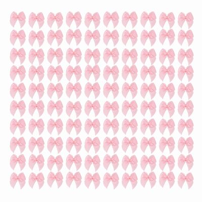 100 Pcs 1 Inch Polyester Ribbon Bows with Twist Tie