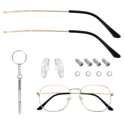 1 Pairs Eyeglass Sunglasses Replacement Temple Tube Sleeve - Sunglasses Accessories for Glasses Repair and ReplacementGold