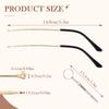 1 Pairs Eyeglass Sunglasses Replacement Temple Tube Sleeve - Sunglasses Accessories for Glasses Repair and ReplacementGold view 2