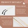 1 Pairs Eyeglass Sunglasses Replacement Temple Tube Sleeve - Sunglasses Accessories for Glasses Repair and ReplacementGold view 3