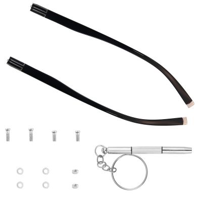 1 Pair Eyeglass Replacement Temples with Multifunctional 3-in-1 Screwdriver- Eyewear Frame Repair Legs for Glasses and Sunglasses