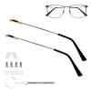 1 Pair Gold Metal Glasses Replacement Temples with 3-in-1 Screwdriver - Ideal for Thin Metal Eyewear and Sunglasses view 1