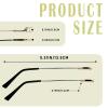 1 Pair Gold Metal Glasses Replacement Temples with 3-in-1 Screwdriver - Ideal for Thin Metal Eyewear and Sunglasses view 2