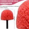2 Pack Twist-On Cobweb Duster Head Brush - Indoor & Outdoor Spider Web Cleaning Solution - Fits Standard Acme Threaded Poles - Durable & Versatile Spider Web Corner Cleaner Head Only - Red view 2