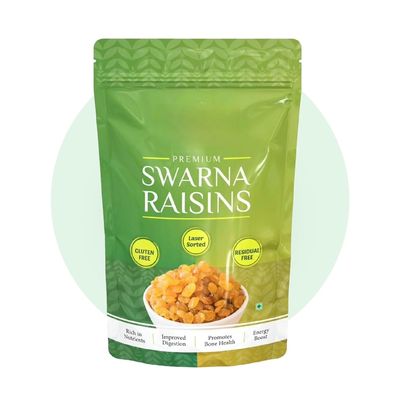Golden Raisins 200gms|Laser Sorted|Gluten Free|100% Natural Seedless Raisins|Rich in Iron, Calcium, Vitamin B & Boosts Immunity|Healthy Snacks