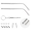 1 Pair Glasses Replacement Temple, Eyeglass Replacement Arm Metal Eyeglasses Arms Legs Glasses Repair Kit Universal Glasses Replacement for Glasses Eyeglasses Sunglasses (Gray) view 1