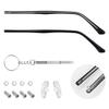 1 Pair Glasses Replacement Temple, Eyeglass Replacement Arm Metal Eyeglasses Arms Legs Glasses Repair Kit Universal Glasses Replacement for Glasses Eyeglasses SunglassesBlack view 1