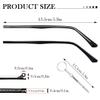 1 Pair Glasses Replacement Temple, Eyeglass Replacement Arm Metal Eyeglasses Arms Legs Glasses Repair Kit Universal Glasses Replacement for Glasses Eyeglasses SunglassesBlack view 2