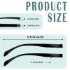1 Pair TR90 Bright Black Glasses Replacement Arms Glasses Double Flat Teeth 8mm Replacement Temple with Screws, Screw Washers and 3-in-1 Screwdriver(Gloss Black) view 2