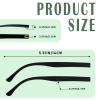 1 Pair TR90 Bright Black Glasses Replacement Arms Glasses Double Flat Teeth 7mm Replacement Temple with Screws, Screw Washers and 3-in-1 ScrewdriverFrosted Black) view 2